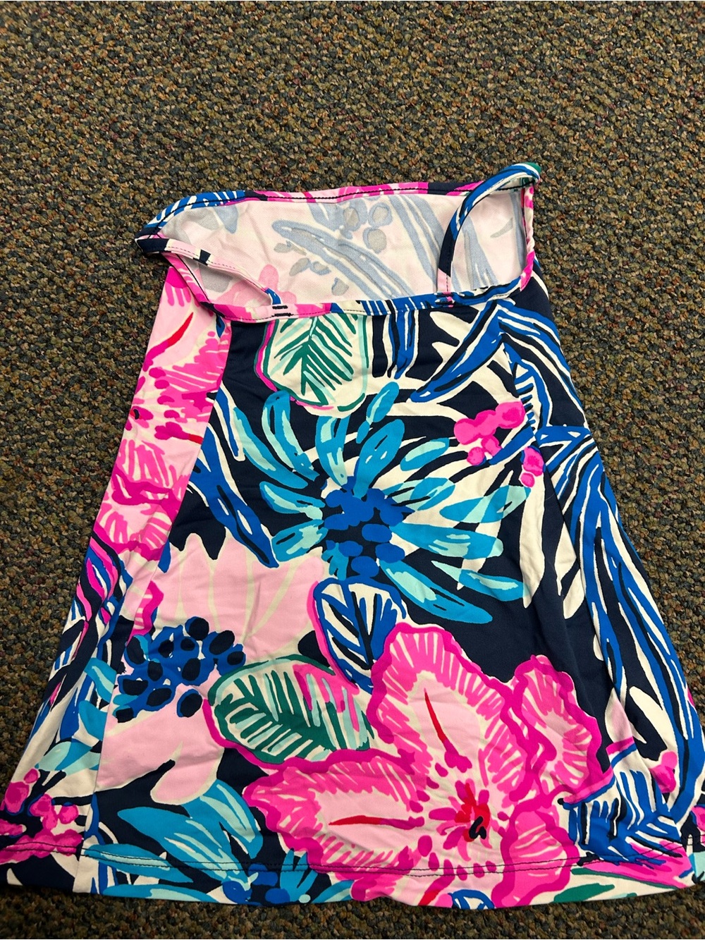 Lilly Pulitzer Navy Blue Pink Turquoise Floral neck wrap